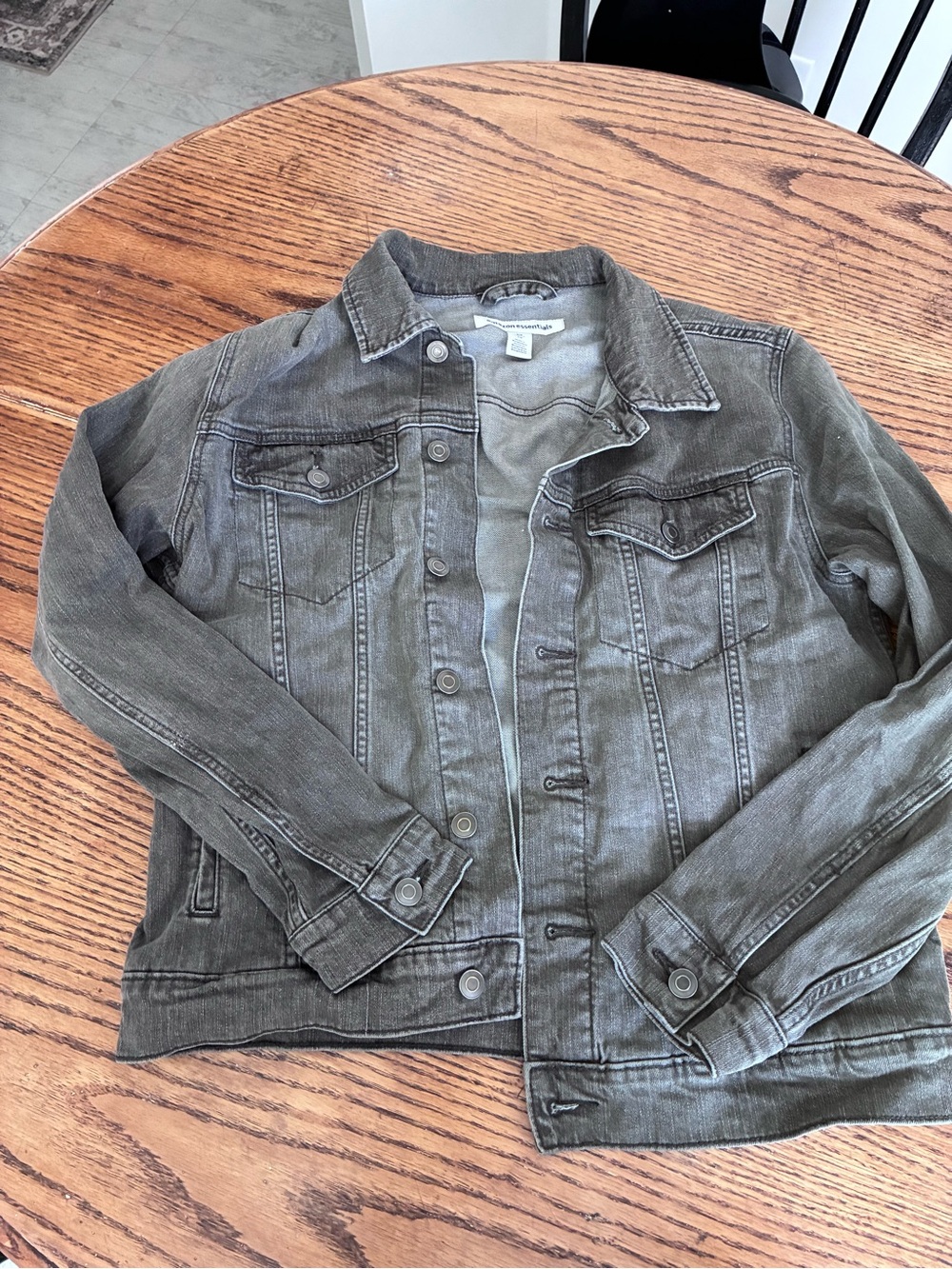Lightweight grey Green Denim Jacket
